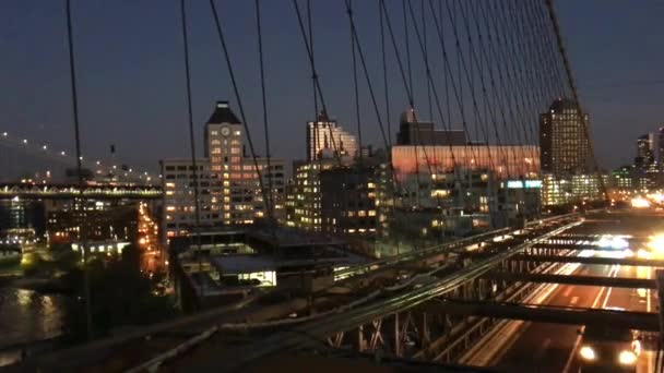 Famous Brooklyn Bridge New York Usa — Stock Video