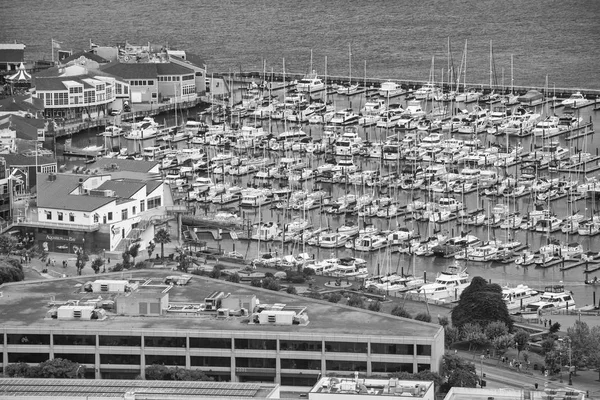 San Francisco Augusti 2017 San Francisco Port Flygfoto Med Dockade — Stockfoto