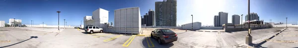 Miami Beach Panoramę Podniesionymi Parkingu — Zdjęcie stockowe