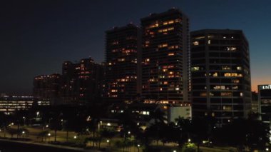 Günbatımı hava panoramik manzarası, Florida, ABD West Palm Beach