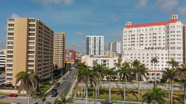 West Palm Beach April 2018 Aerial Panoramic Skyline City Buildings — Stock Photo, Image
