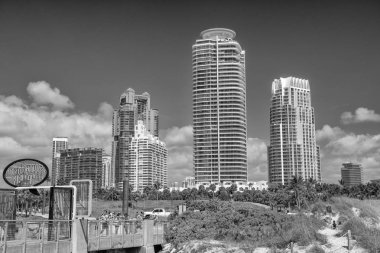 Miami, Fl - 28 Mart 2018: Güney Pointe Park turist. Miami her yıl 20 milyon turist çeken.