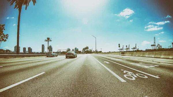 Макарнольд Козуэй Вид Движущегося Автомобиля Майами — стоковое фото