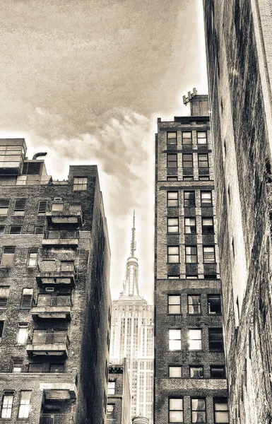 Midtown Manhattan Vue Nuit Des Bâtiments Ville Depuis Rue — Photo