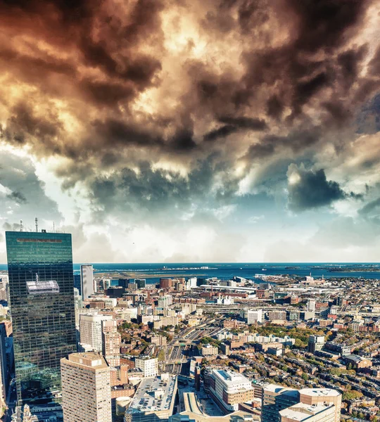 Вид Воздуха Городской Пейзаж Бостона — стоковое фото