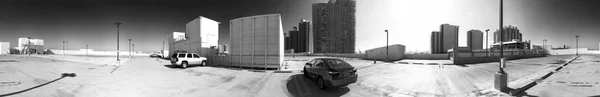 Miami Beach Marca 2018 Panoramę Miasta Podniesionymi Parkingu Miami Przyciąga — Zdjęcie stockowe