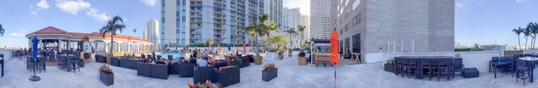 Miami Března 2018 Turisté Těšit Centrum Panorama Městské Střechy Miami — Stock fotografie