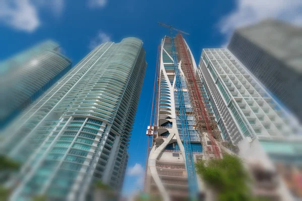 Miami Mars 2018 Vue Sur Rue Des Bâtiments Centre Ville — Photo