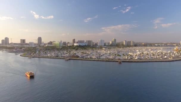 美国太平洋沿岸的长滩城 位于南加州的大洛杉矶地区 — 图库视频影像