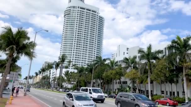 Vista Aerea Miami Beach Skyline Florida Stati Uniti America Video — Video Stock