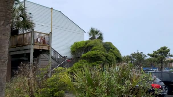 Folly Beach Město Ležící Ostrově Pošetilost Charleston County Jižní Karolína — Stock video