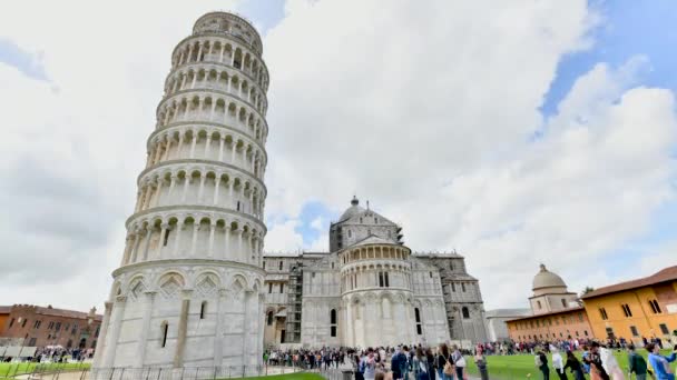 Pisa Tower Csodák Terét Olaszország — Stock videók