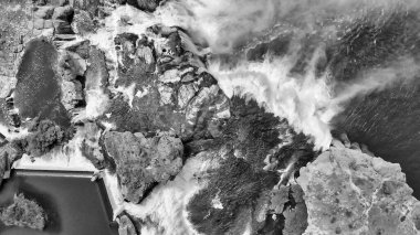 Twin Falls, Idaho, Usa 'daki Shoshone Şelalesinin yukarıdan görünüşü