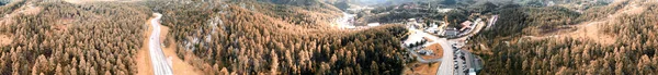 Panoramische Luftaufnahme der Süd-Dakota-Hügel vom Schlussstein, Szenarien — Stockfoto