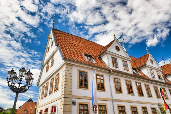 Hermosos edificios medievales de Celle en temporada de verano, Alemania — Foto de Stock