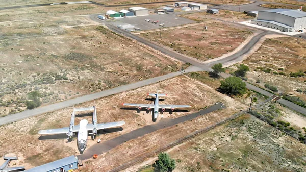 Vista aérea do Museu de Voo e Bombeiros Aéreos. É um — Fotografia de Stock