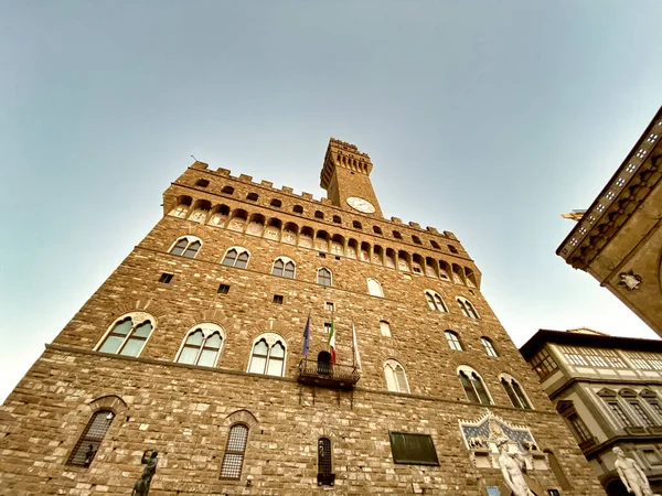 Palazzo Vecchio in Piazza Signoria, Florence — стокове фото