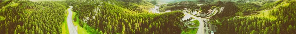 파노라마 석양 하늘에서 바라본 키스톤 과 사우스 다코타 카운터 — 스톡 사진