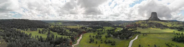 Вид с воздуха на национальный памятник "Башня дьявола" — стоковое фото