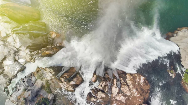 Shoshone Falls, Idaho. Vista aérea descendente surpreendente do poderoso — Fotografia de Stock