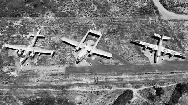 Aerial view of Museum of Flight and Aerial Firefighting. It is a — Stock Photo, Image