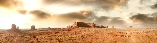 Aerial panoramic view of Monument Valley National Park at summer — Stock Photo, Image