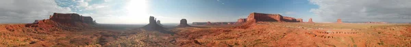 Aerial panoramic view of Monument Valley National Park at summer — Stock Photo, Image