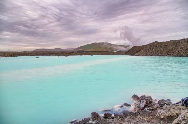 冰岛地热地区，硫磺颜色 — 图库照片