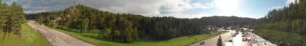 Keystone ve Güney Dakota Countr 'ın panoramik gün batımı görüntüsü — Stok fotoğraf