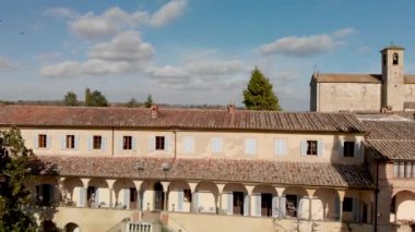 Certosa di Pontignano, Toskana, İtalya 'nın hava görüntüleri