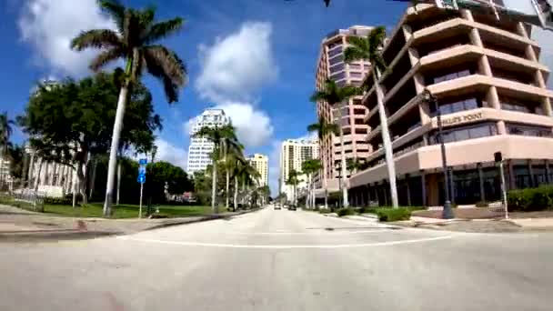 Imágenes Palm Beach Road Día Soleado — Vídeo de stock