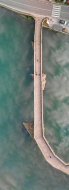 Şeytan Köprüsü, Toskana. İnsansız hava aracı görüntüsünden Ponte della Maddalena