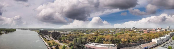 Vista aérea de Savannah, Georgia, EE.UU. — Foto de Stock