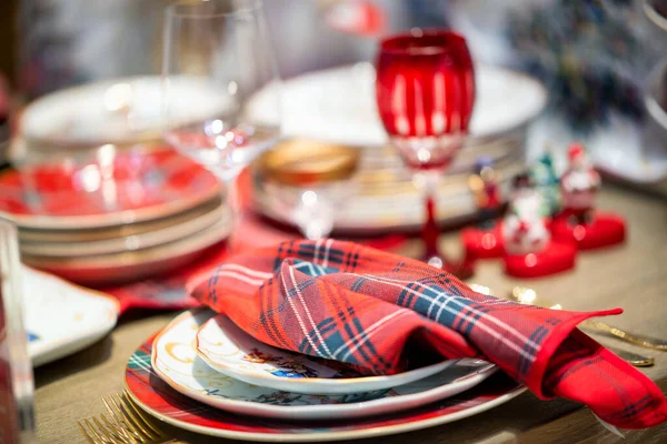 Table décorée pour l'événement de Noël — Photo