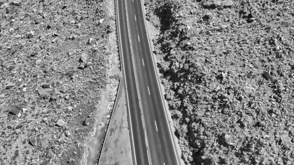 Aerial drone view of eroded sandstone of a road trip in Utah Nat — Stock Photo, Image