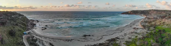 Sonnenuntergang Panorama-Luftaufnahme von schnellenden Strand in Känguru-Insel — Stockfoto