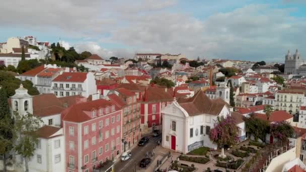 ポルトガルのリスボン市の空撮 — ストック動画