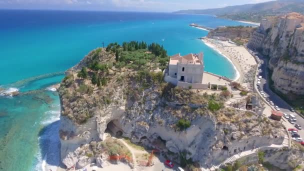 Riprese Panoramiche Una Bellissima Spiaggia Ondulata — Video Stock