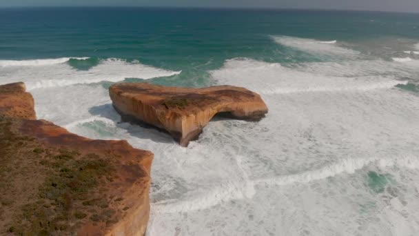 Natursköna Bilder Vackra Vågiga Stranden — Stockvideo