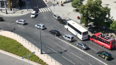 Litvanya 'nın Vilnius şehrinin hava görüntüleri