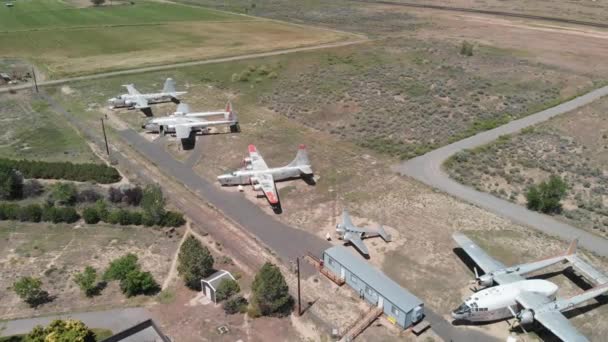 Légi Felvétel Greybull Repülési Múzeumról — Stock videók