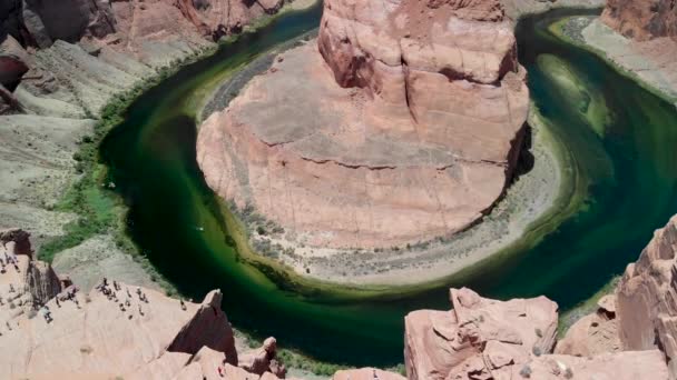 Кадры Воздуха Horseshoe Bend Пейдж Аризона Сша — стоковое видео