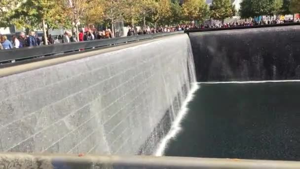 Footage September Memorial Monument New York City Usa — Stock Video