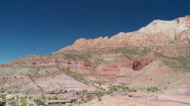 ABD 'deki Zion Ulusal Parkı Dağları' nın hava görüntüleri..
