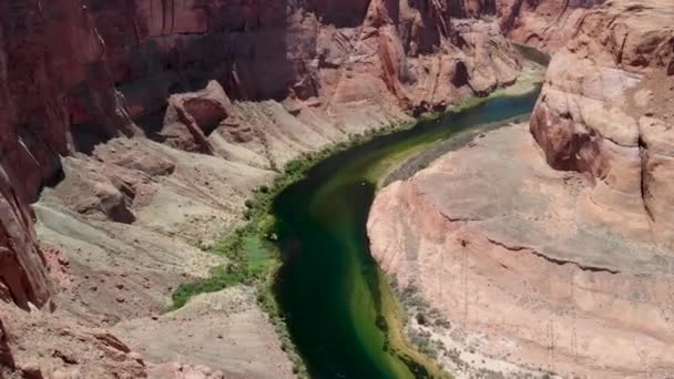 Riprese Aeree Horseshoe Bend Pagina Arizona Stati Uniti — Video Stock