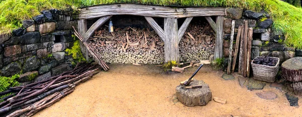 Hobbiton maison construction en bois — Photo
