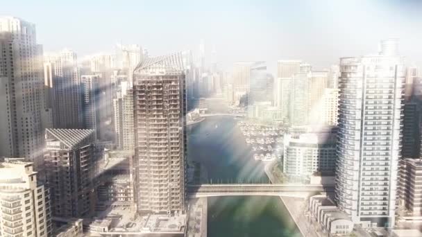 Images Aériennes Belle Ville Dubaï — Video