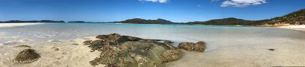 Panoráma kilátás Whitehaven Beach Queensland, Ausztrália — Stock Fotó