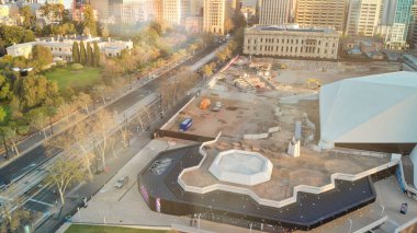 Adelaide, Avustralya - 15 Eylül 2018: Gökyüzü Şehir Merkezi