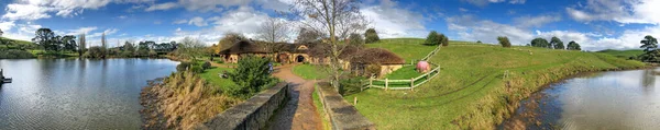 Hermoso paisaje de Hobbiton Movie Set — Foto de Stock